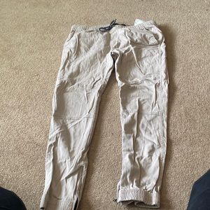 Men’s cream jogger pants